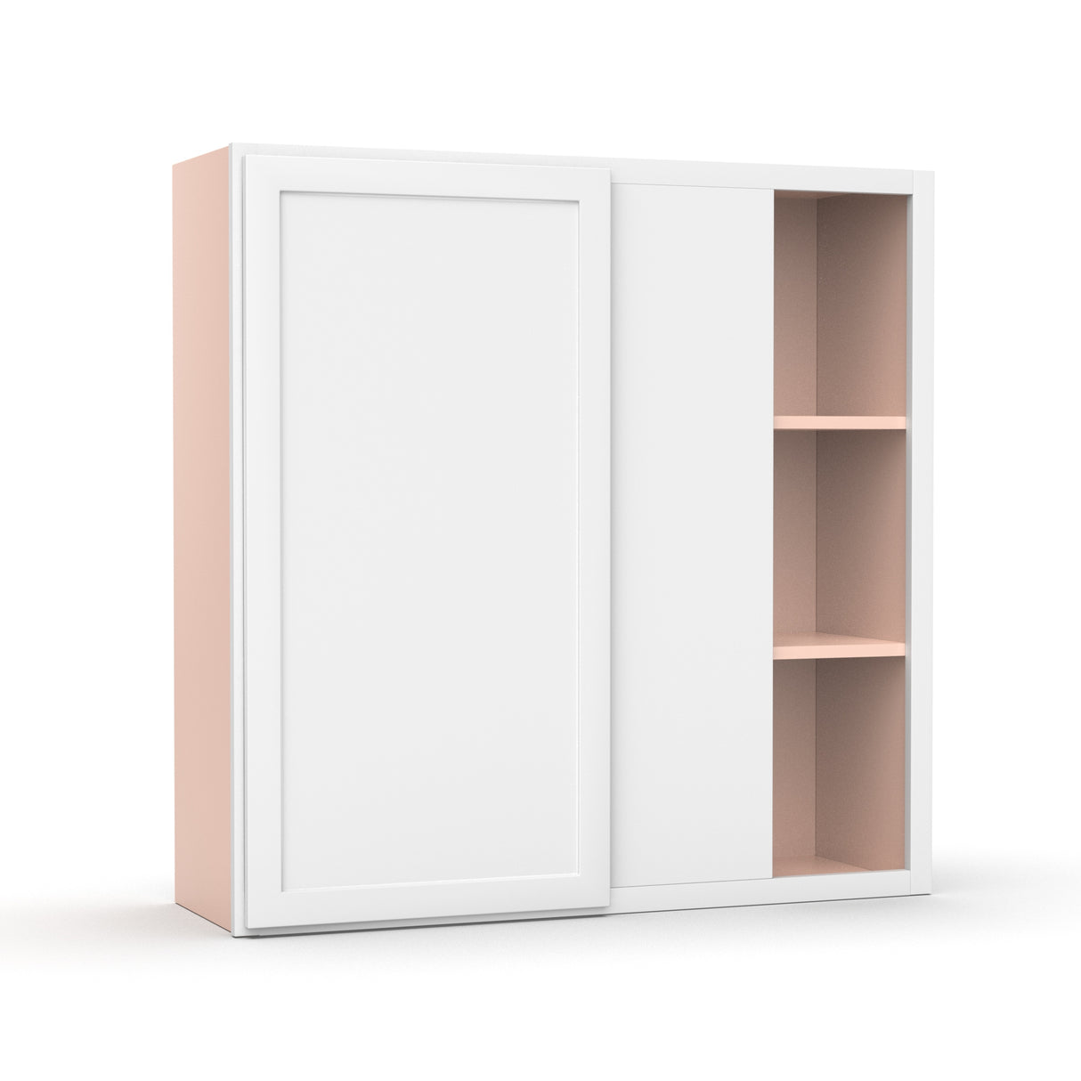 Liberty Shaker White - 36x36 Inch Wall Blind Corner Wall Cabinet - 36" Width x 36" Height x 12" Depth