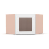 Liberty Shaker White - 24 Inch Diagonal Corner Glass Door Wall Cabinet - 24" Width x 12" Height x 12" Depth