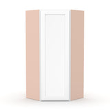 Liberty Shaker White - 24 Inch Diagonal Corner Wall Cabinet - 24" Width x 36" Height x 12" Depth