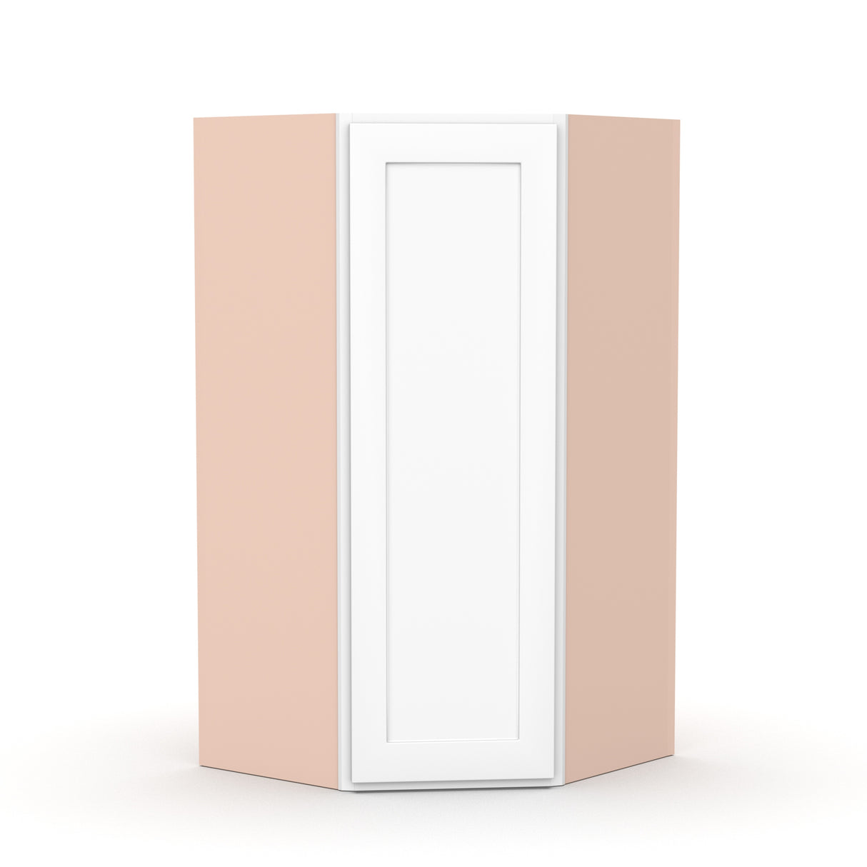 Liberty Shaker White - 27 Inch Diagonal Corner Wall Cabinet - 27" Width x 36" Height x 15" Depth