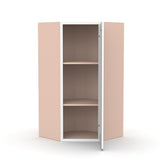Liberty Shaker White - 27 Inch Diagonal Corner Wall Cabinet - 27" Width x 36" Height x 15" Depth