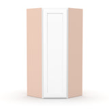 Liberty Shaker White - 27 Inch Diagonal Corner Wall Cabinet - 27" Width x 42" Height x 15" Depth