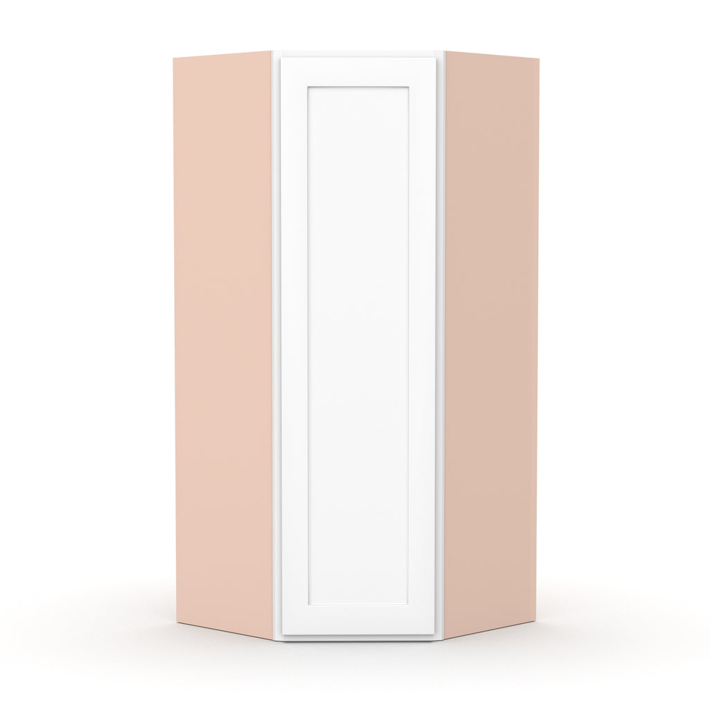 Liberty Shaker White - 27 Inch Diagonal Corner Wall Cabinet - 27