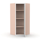 Liberty Shaker White - 27 Inch Diagonal Corner Wall Cabinet - 27" Width x 42" Height x 15" Depth