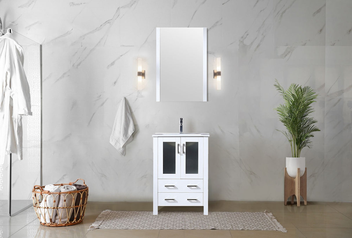 Volez White Freestanding Bathroom Vanity