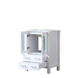 Volez 24 in. Freestanding Bathroom Vanity with Integrated Top, White integrated Square Sink