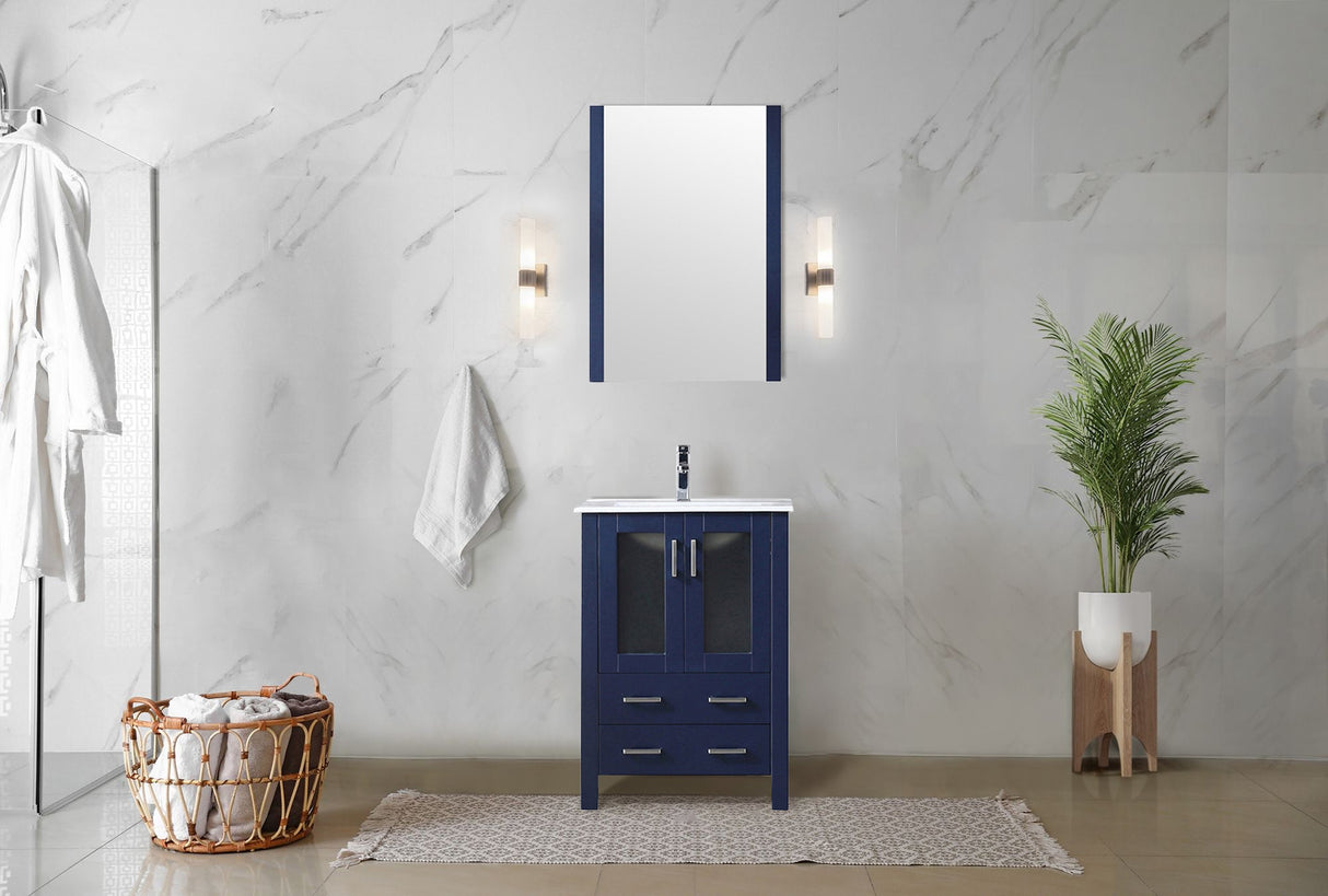 Volez Navy Blue Freestanding Bathroom Vanity