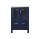Volez 24 in. Freestanding Bathroom Vanity with Integrated Top, White integrated Square Sink