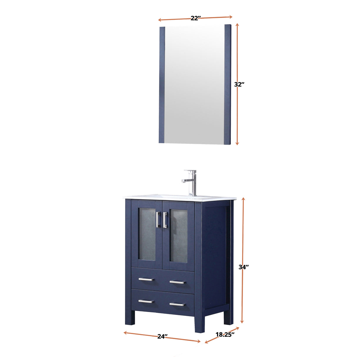 Volez 24 in. Freestanding Bathroom Vanity