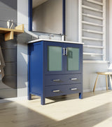 Volez Navy Blue Freestanding Bathroom Vanity