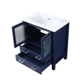 Volez 30 in. Freestanding Bathroom Vanity with Integrated Top, White integrated Square Sink