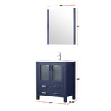 Volez 30 in. Freestanding Bathroom Vanity with Integrated Top, White integrated Square Sink