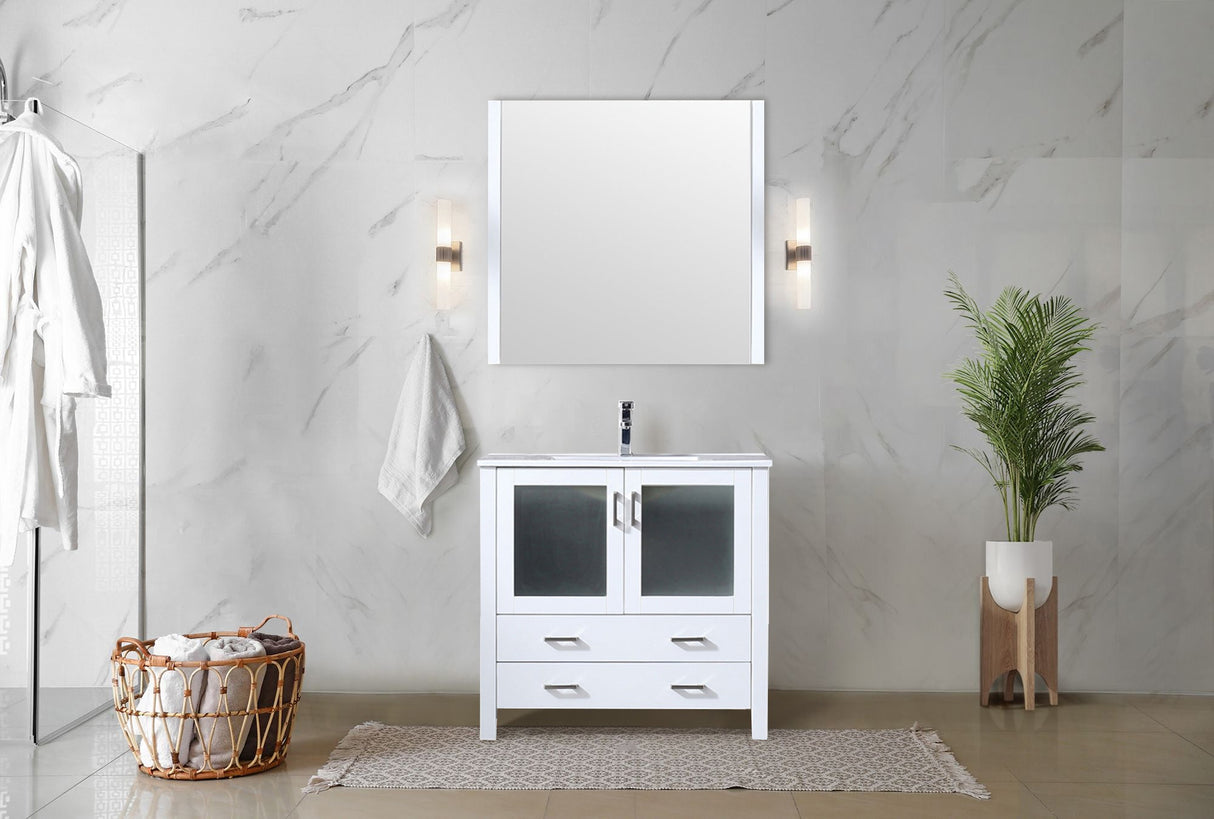 Volez White Freestanding Bathroom Vanity
