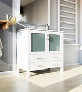 Volez White Freestanding Bathroom Vanity