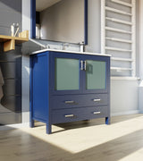 Volez Navy Blue Freestanding Bathroom Vanity