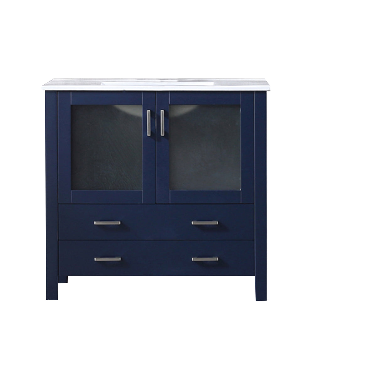 Volez 36 in. Freestanding Bathroom Vanity with Integrated Top, White integrated Square Sink
