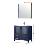 Volez 36 in. Freestanding Bathroom Vanity with Integrated Top, White integrated Square Sink
