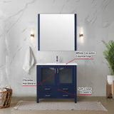 Volez 36 in. Freestanding Bathroom Vanity with Integrated Top, White integrated Square Sink