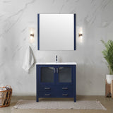 Volez 36 in. Freestanding Bathroom Vanity with Integrated Top, White integrated Square Sink
