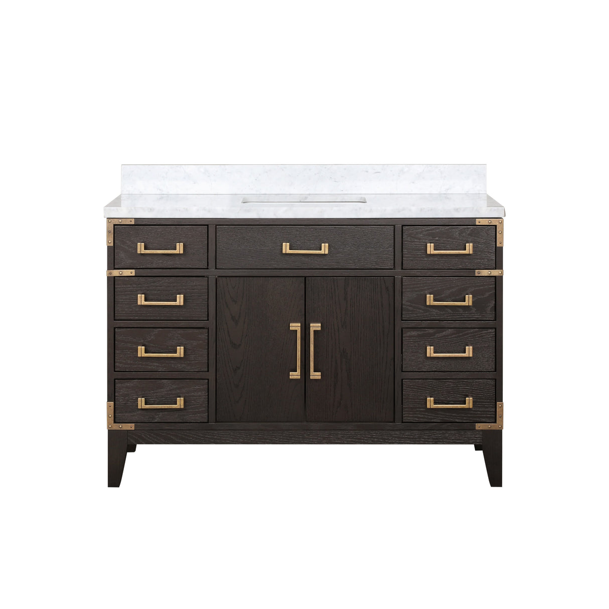 Laurel 48 in. Freestanding Bathroom Vanity with Carrara Marble Sink Top