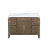 Laurel 48 in. Freestanding Bathroom Vanity with Carrara Marble Sink Top