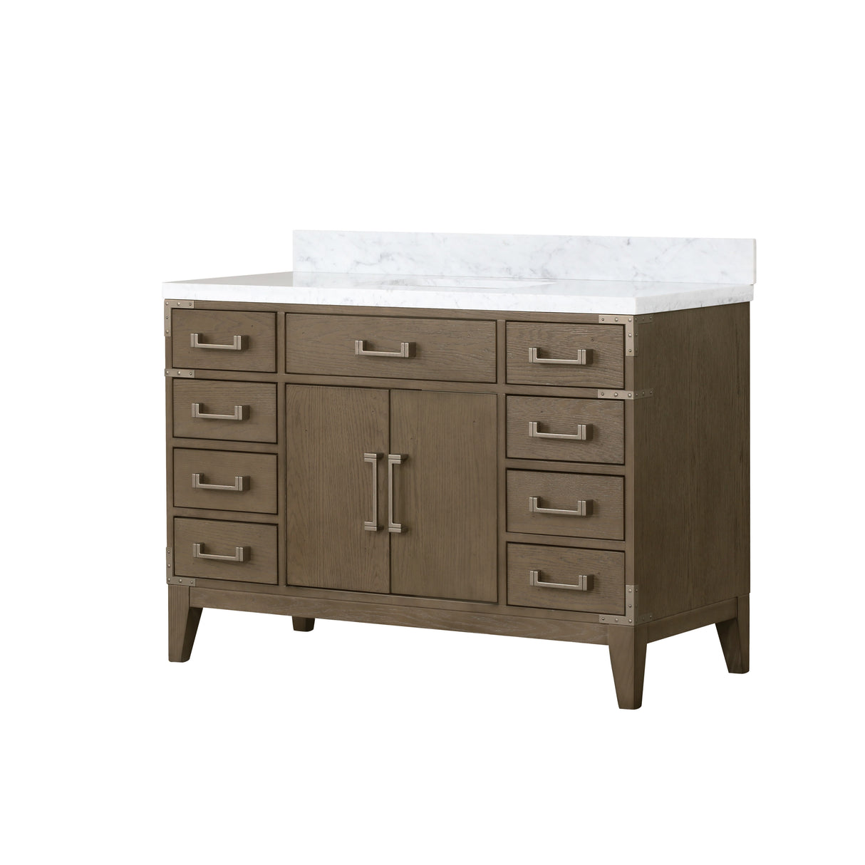 Laurel 48 in. Freestanding Bathroom Vanity with Carrara Marble Sink Top
