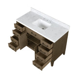Laurel 48 in. Freestanding Bathroom Vanity with Carrara Marble Sink Top