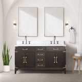 Laurel 60 in. Freestanding Bathroom Vanity with Carrara Marble Sink Top