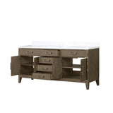 Laurel 72 in. Freestanding Bathroom Vanity with Carrara Marble Sink Top