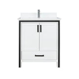Ziva Freestanding White Freestanding Bathroom Vanity With Double Integrated Ceramic Sink, White Cultured Marble Top
