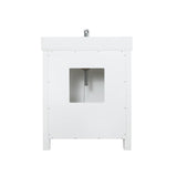 Ziva Freestanding White Freestanding Bathroom Vanity With Double Integrated Ceramic Sink, White Cultured Marble Top
