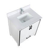 Ziva Freestanding White Freestanding Bathroom Vanity With Double Integrated Ceramic Sink, White Cultured Marble Top