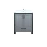 Ziva Freestanding Dark Grey Freestanding Bathroom Vanity With Single Integrated Ceramic Sink, White Cultured Marble Top