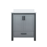 Ziva Freestanding 30 in. Freestanding Bathroom Vanity With Double Integrated Ceramic Sink, White Cultured Marble Top
