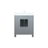 Ziva Freestanding Dark Grey Freestanding Bathroom Vanity With Single Integrated Ceramic Sink, White Cultured Marble Top