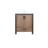 Ziva Rustic Barnwood Freestanding Bathroom Vanity, Cultured Marble Top, White Square Sink
