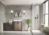 Ziva Freestanding 30 in. Freestanding Bathroom Vanity With Double Integrated Ceramic Sink, White Cultured Marble Top