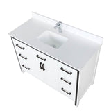 Ziva Freestanding White Freestanding Bathroom Vanity With Double Integrated Ceramic Sink, White Cultured Marble Top