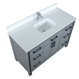 Ziva Freestanding Dark Grey Freestanding Bathroom Vanity With Single Integrated Ceramic Sink, White Cultured Marble Top