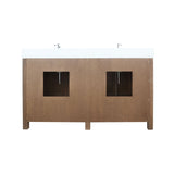 Ziva Rustic Barnwood Freestanding Bathroom Vanity, Cultured Marble Top, White Square Sink