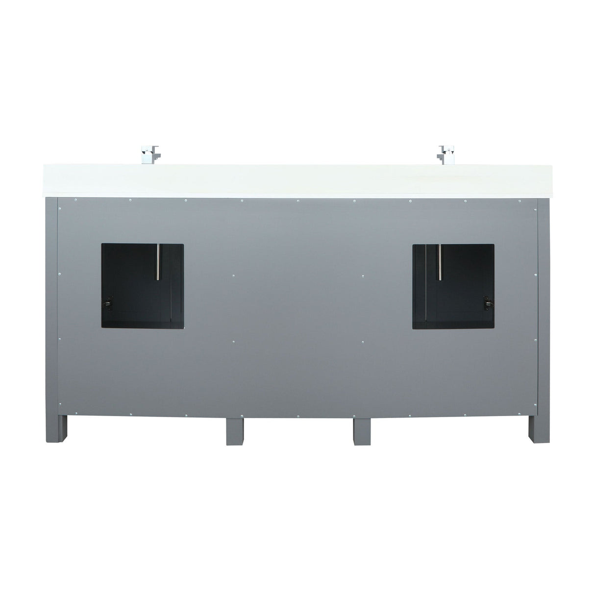 Ziva Freestanding Dark Grey Freestanding Bathroom Vanity With Single Integrated Ceramic Sink, White Cultured Marble Top