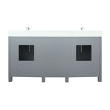 Ziva Freestanding Dark Grey Freestanding Bathroom Vanity With Single Integrated Ceramic Sink, White Cultured Marble Top