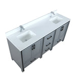 Ziva Freestanding Dark Grey Freestanding Bathroom Vanity With Single Integrated Ceramic Sink, White Cultured Marble Top