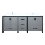 Ziva Freestanding Dark Grey Freestanding Bathroom Vanity With Single Integrated Ceramic Sink, White Cultured Marble Top
