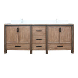 Ziva Rustic Barnwood Freestanding Bathroom Vanity, Cultured Marble Top, White Square Sink