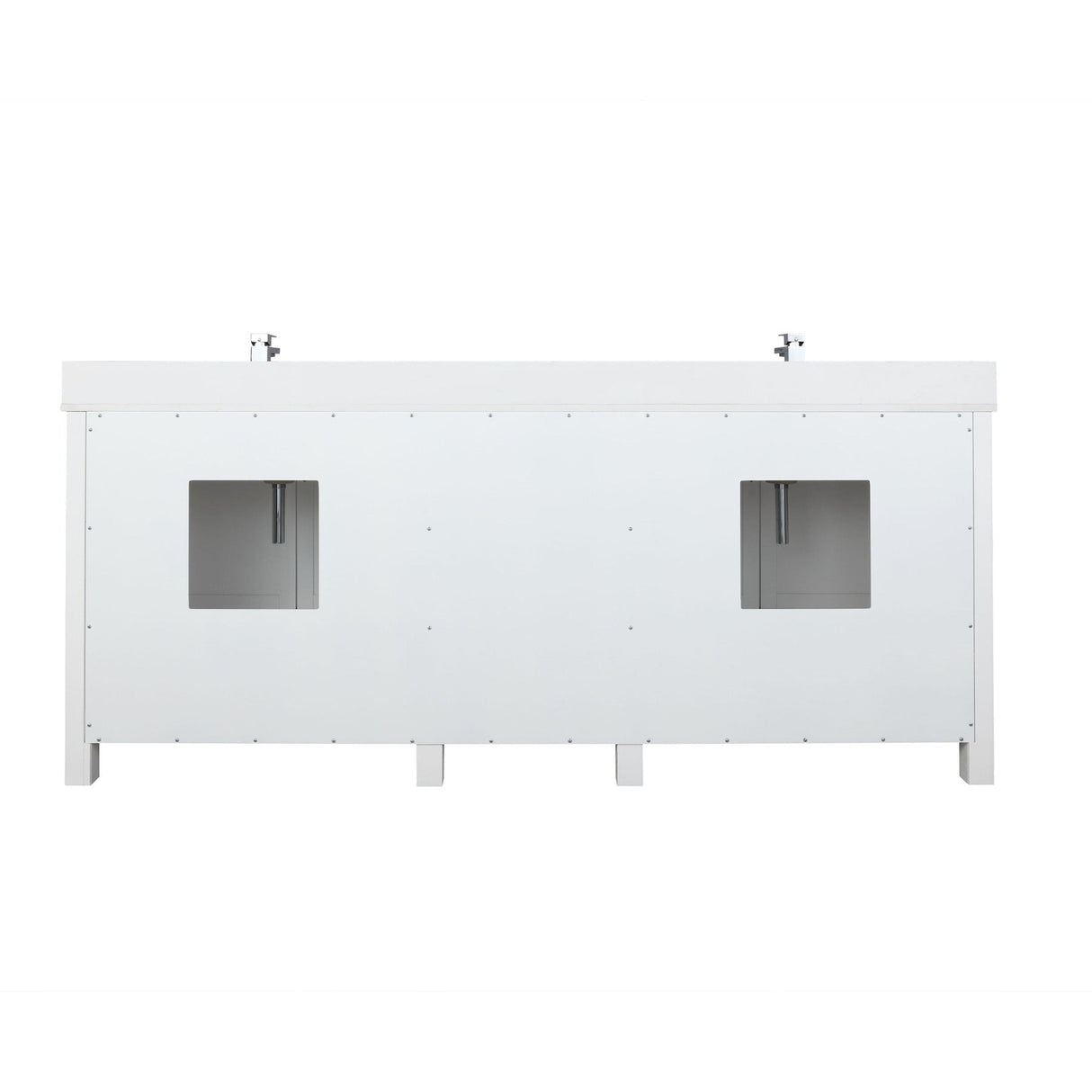 Ziva Freestanding White Freestanding Bathroom Vanity With Double Integrated Ceramic Sink, White Cultured Marble Top