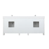Ziva Freestanding White Freestanding Bathroom Vanity With Double Integrated Ceramic Sink, White Cultured Marble Top