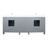 Ziva Freestanding Dark Grey Freestanding Bathroom Vanity With Single Integrated Ceramic Sink, White Cultured Marble Top