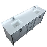 Ziva Freestanding Dark Grey Freestanding Bathroom Vanity With Single Integrated Ceramic Sink, White Cultured Marble Top