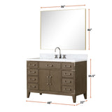 Laurel 48 in. Freestanding Bathroom Vanity with Carrara Marble Sink Top